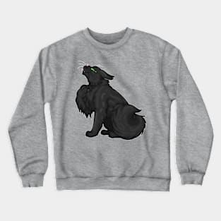 Black Longhair Crewneck Sweatshirt